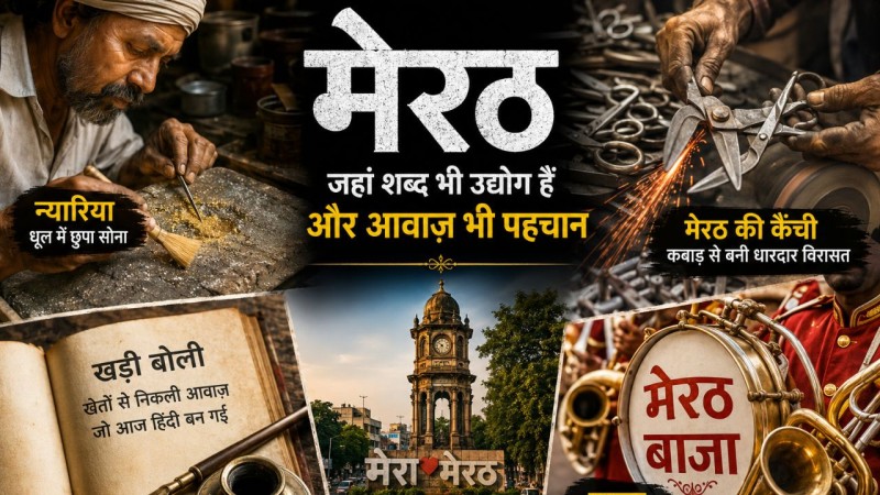 मेरठ की अनसुनी दुनिया: धूल से सोना, कबाड़ से कैंची और बोली से हिंदी की पहचान